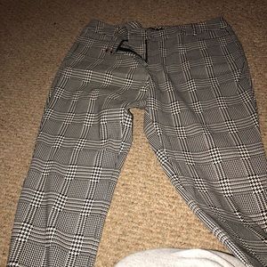 Black and white dress pants